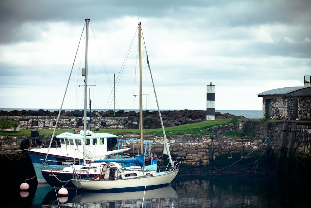 boats docked at a pier