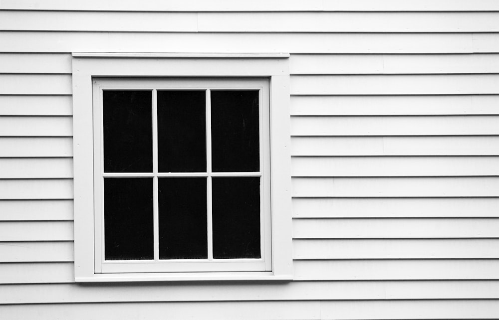 a white window with a black frame