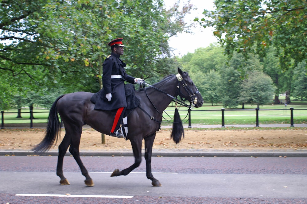 a person riding a horse