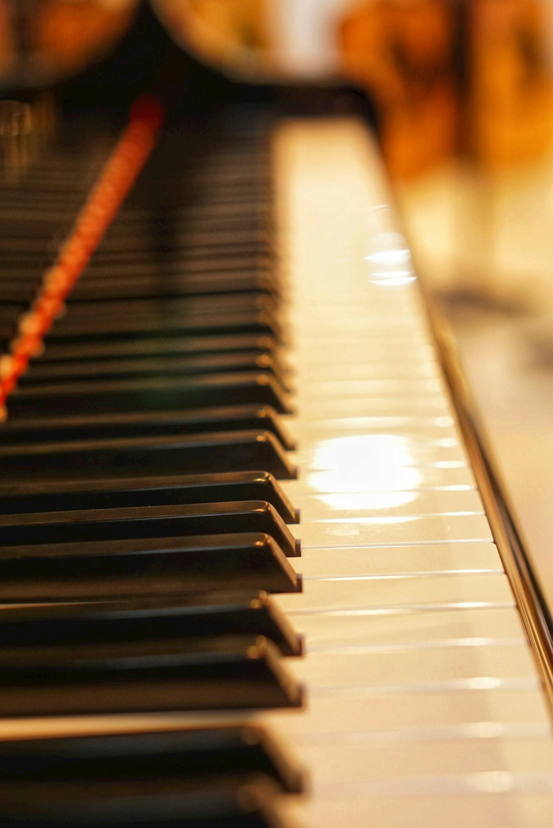 a close up of a piano