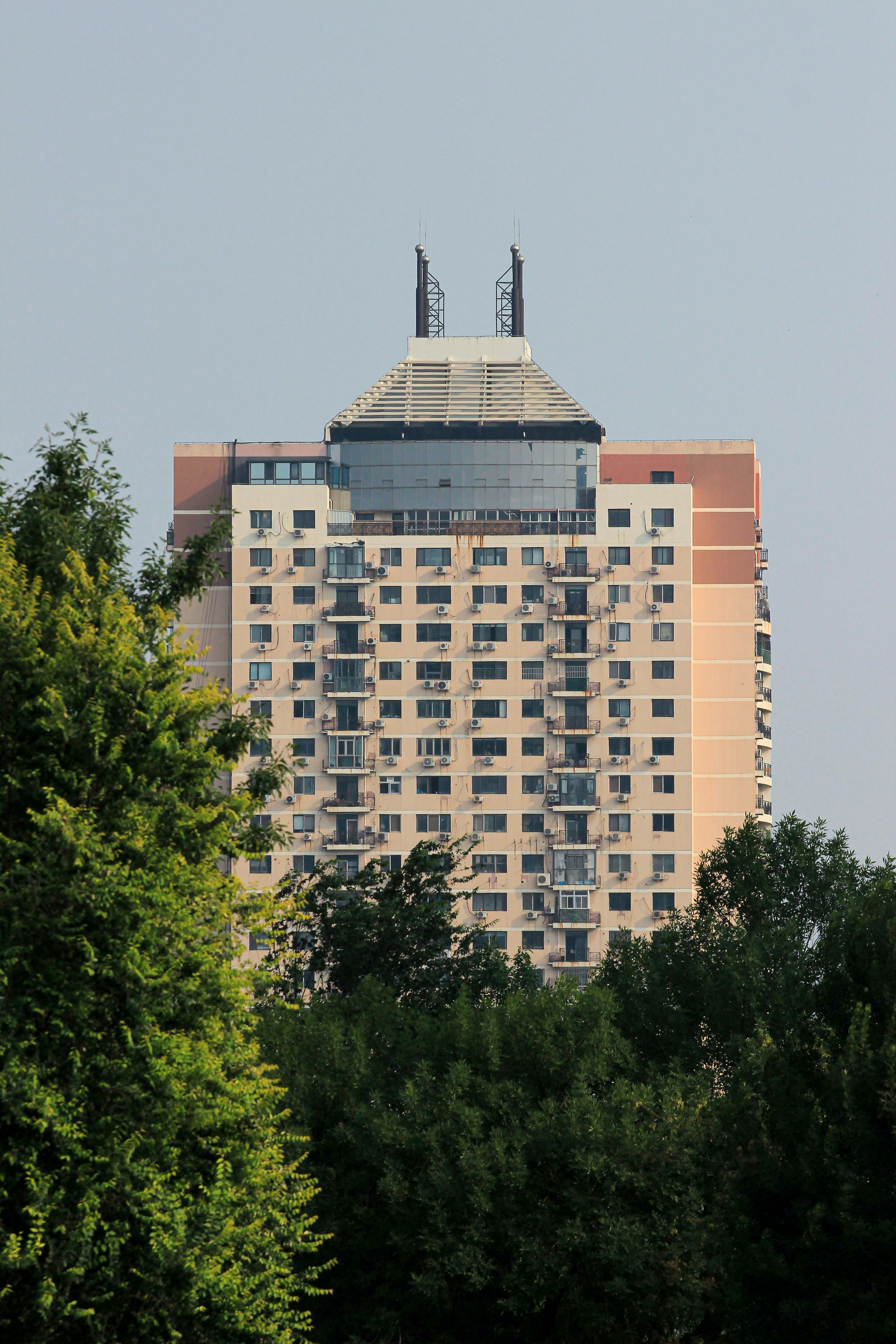 a tall building with many windows