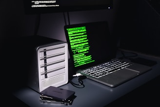 a laptop and a computer