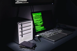 a laptop and a computer