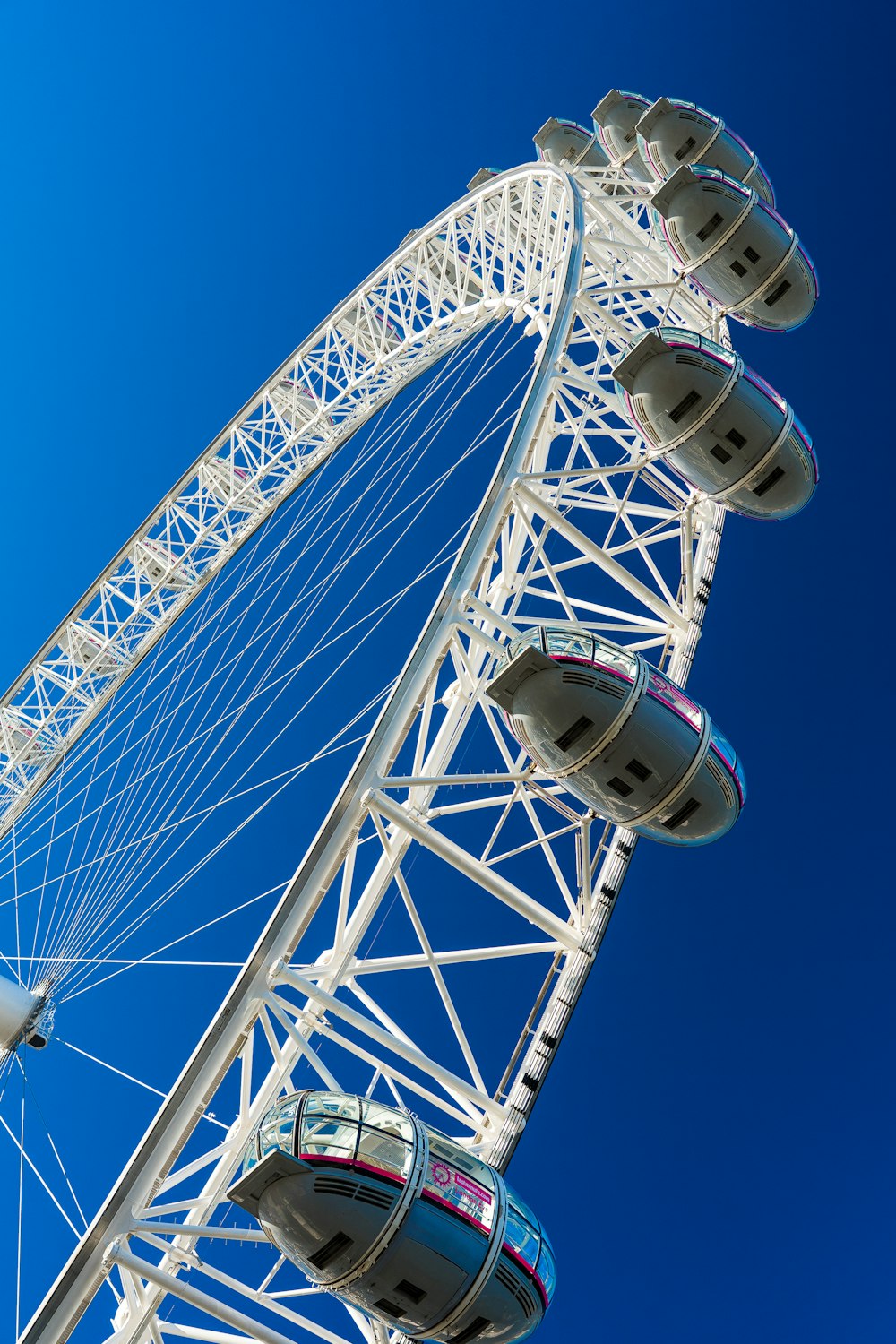 a ferris wheel with a blue sky