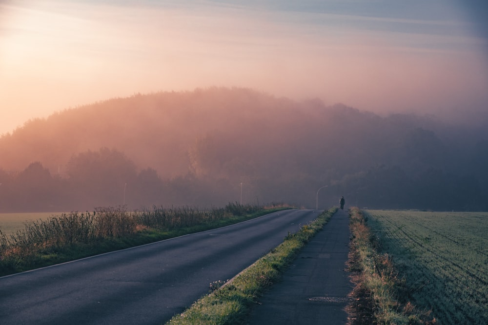 a view of the side of a road