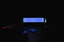 A timer countdown displayed on a computer screen during an online test session.