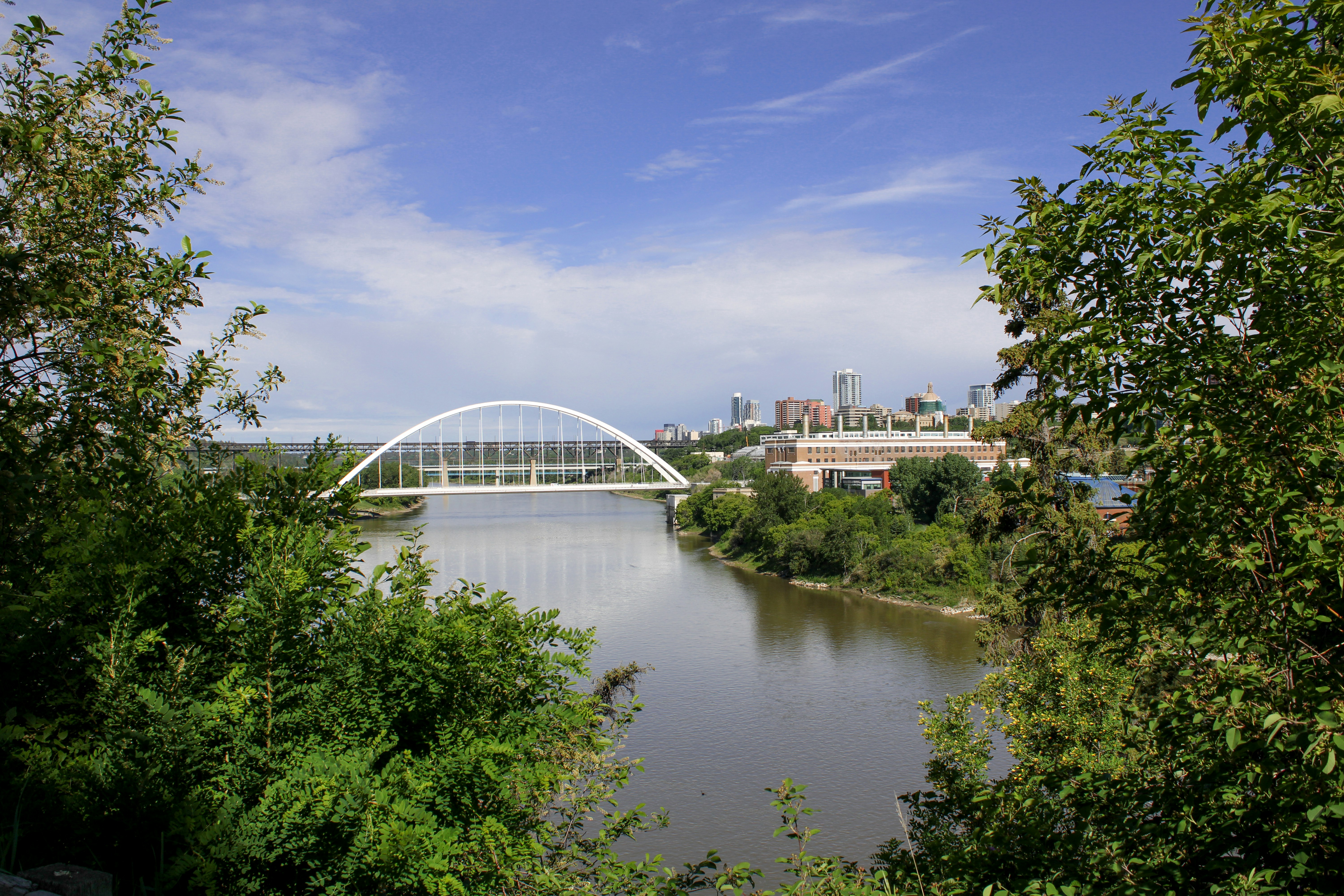 a bridge over a river