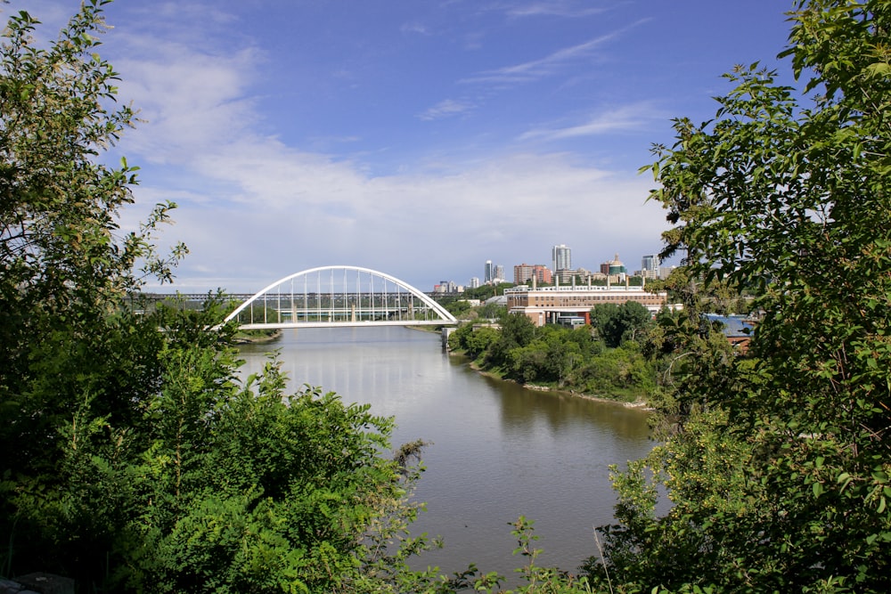 a bridge over a river