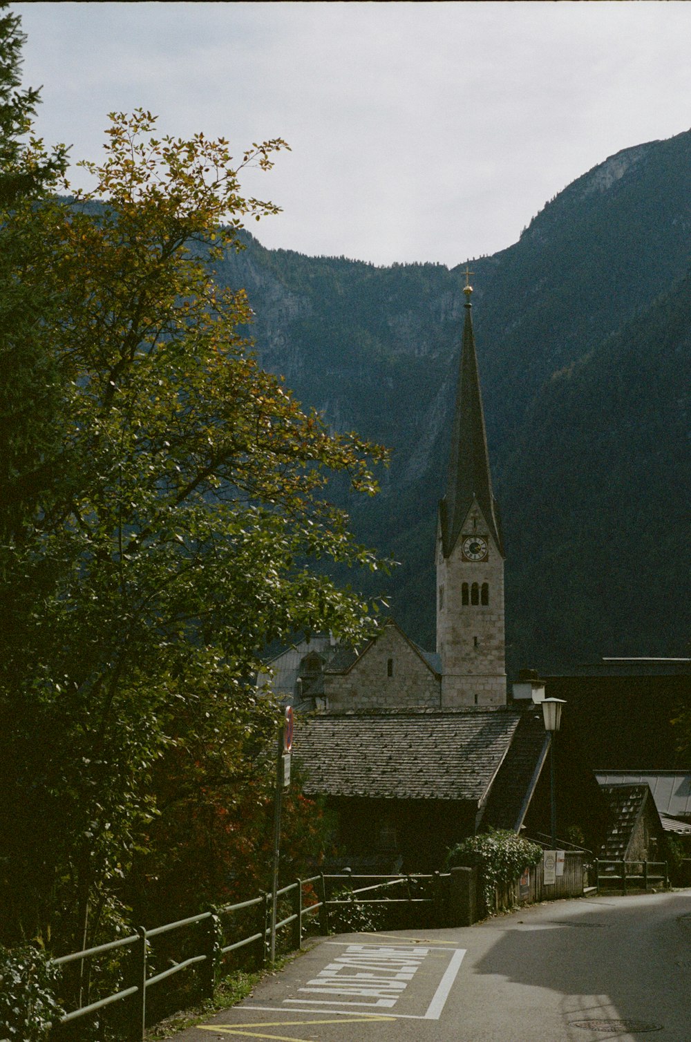 a church with a steeple