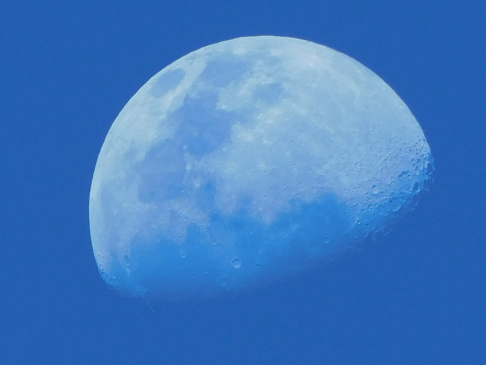 a close-up of the moon