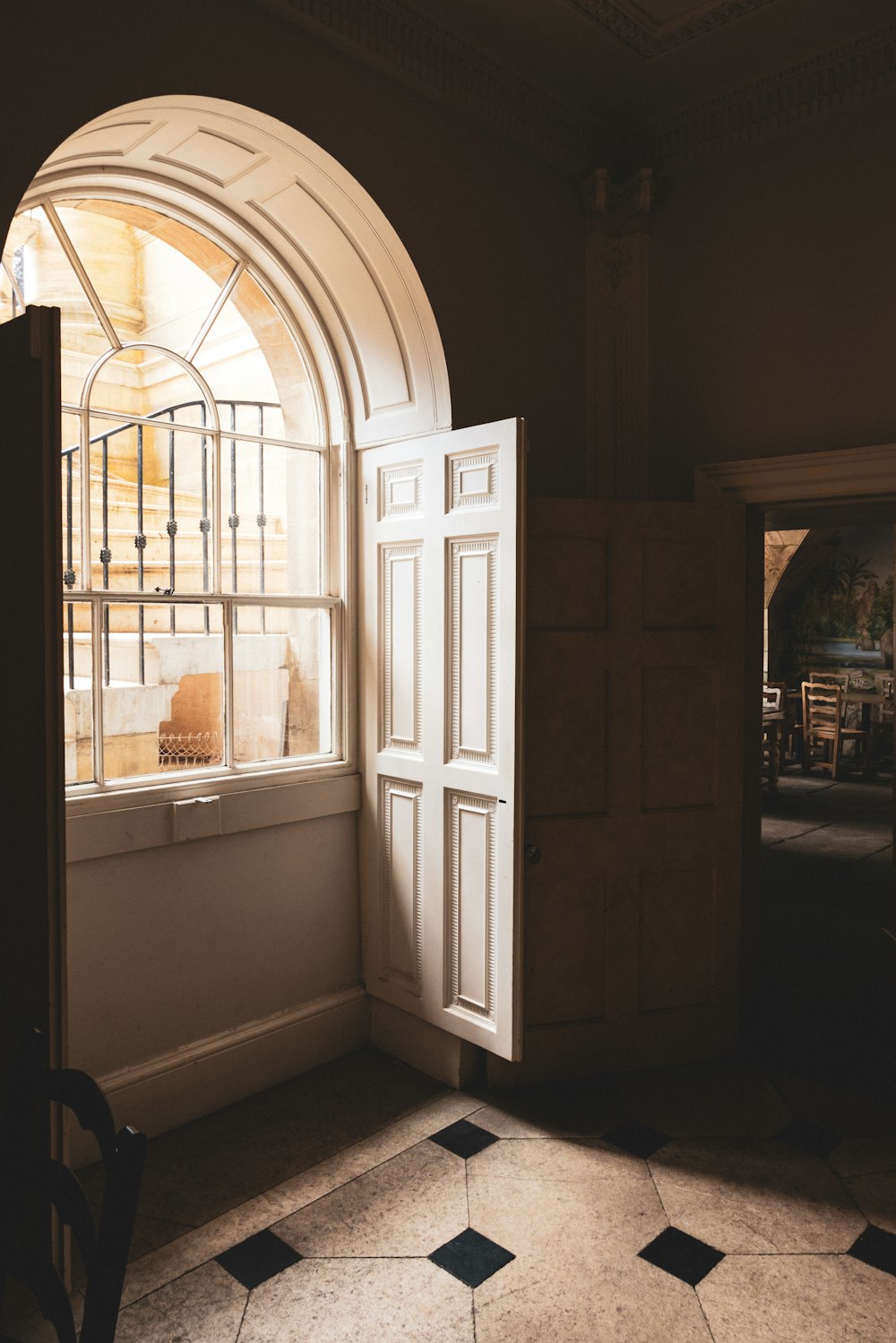 a door with a window