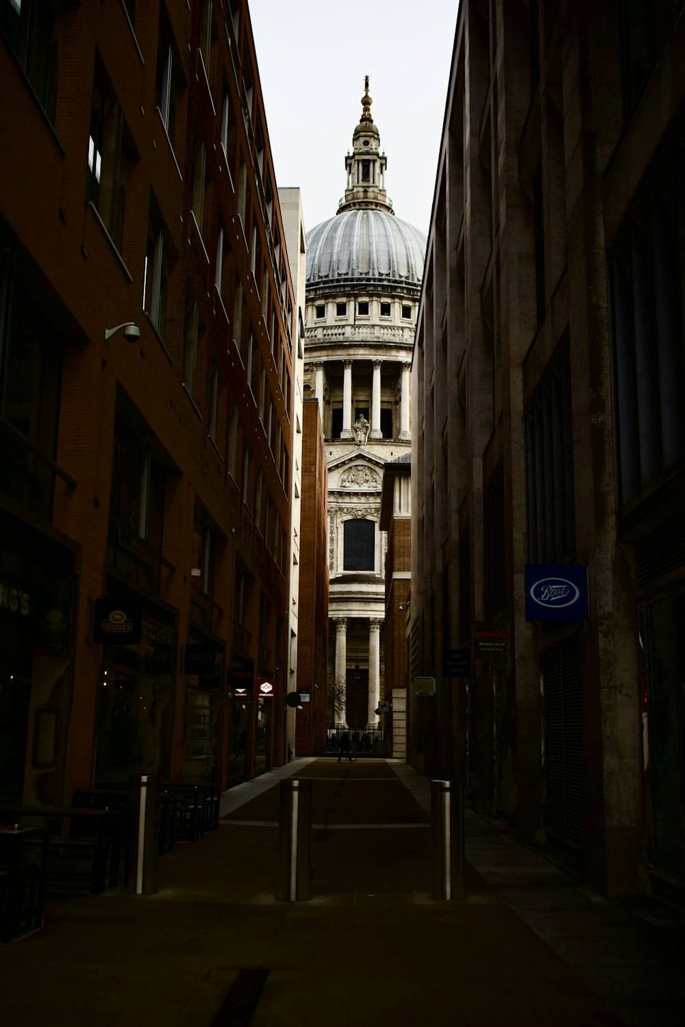 a street with buildings on either side