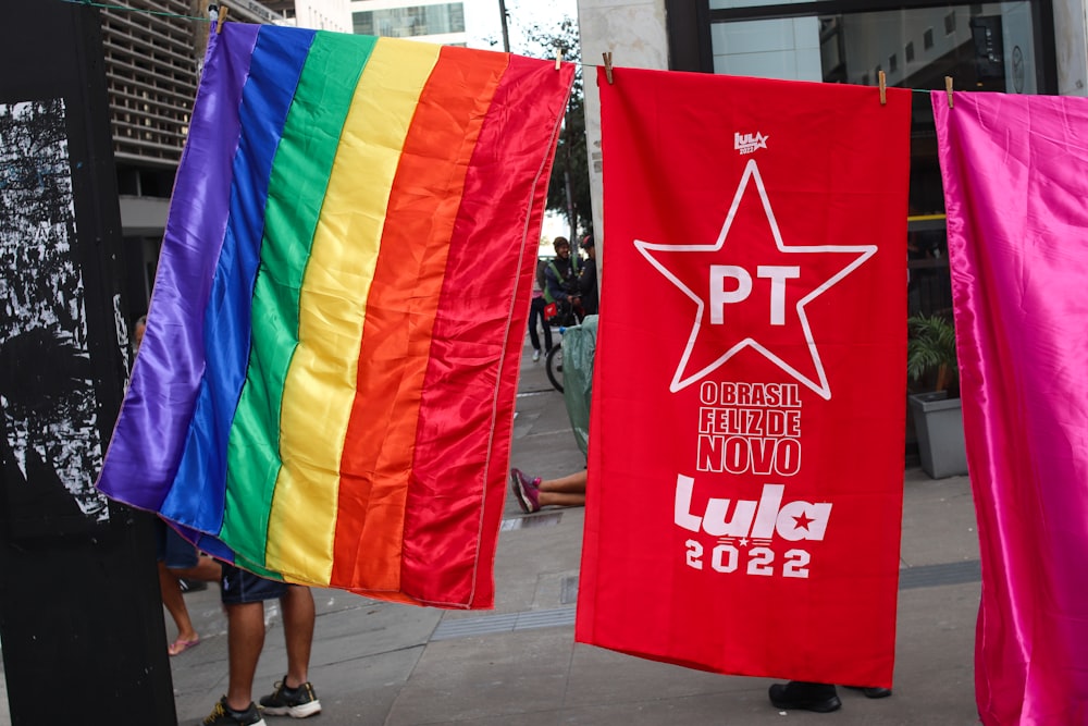 a group of flags