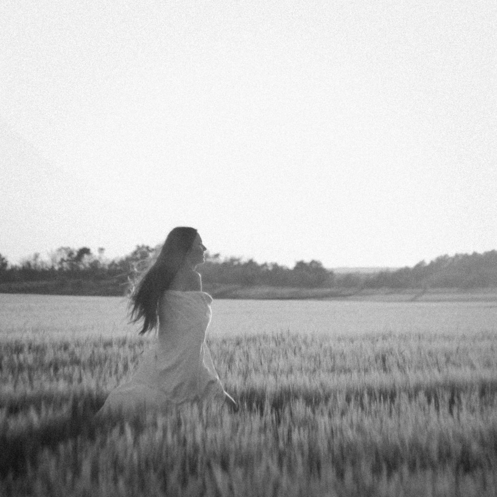 a person sitting in a field