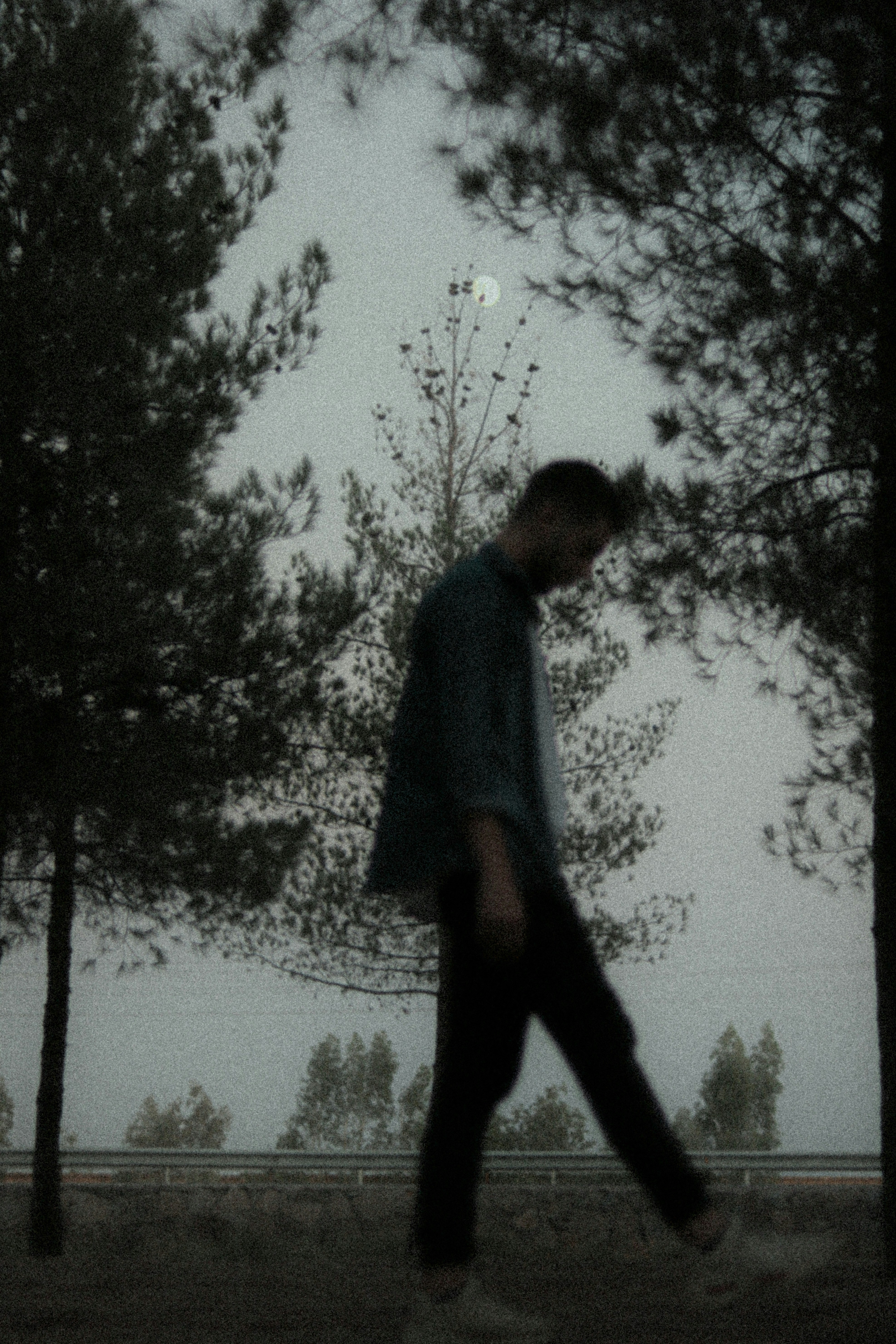 a man walking in a park