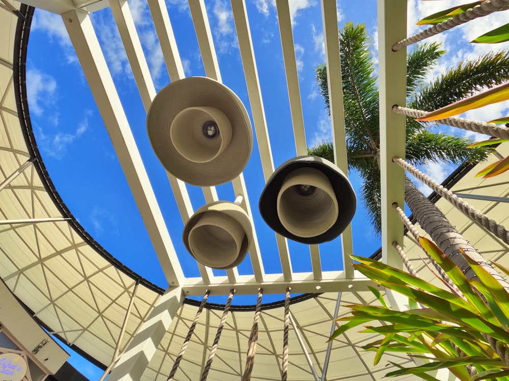 a group of satellite dishes