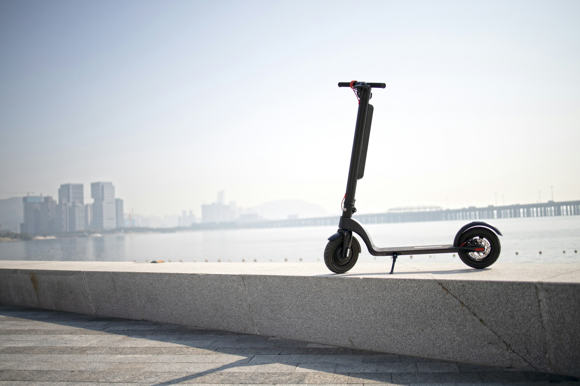 a bike on a concrete ledge