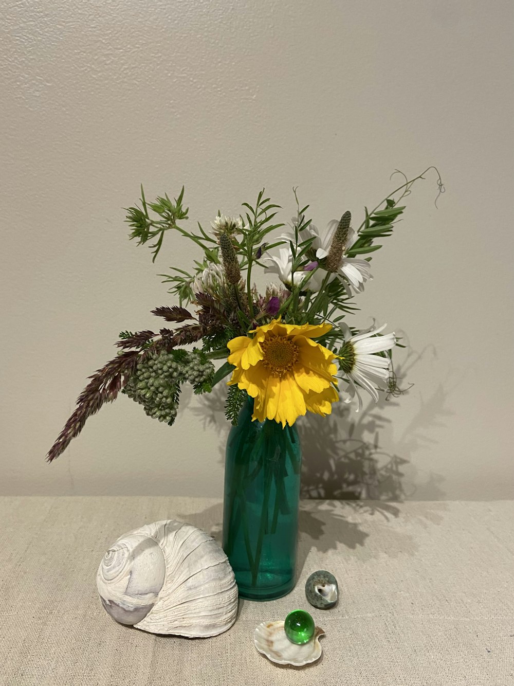 a vase with flowers