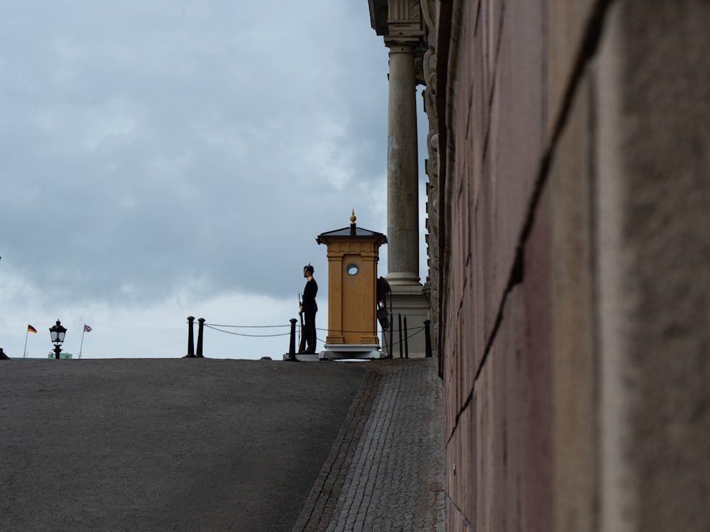 a person standing in a doorway