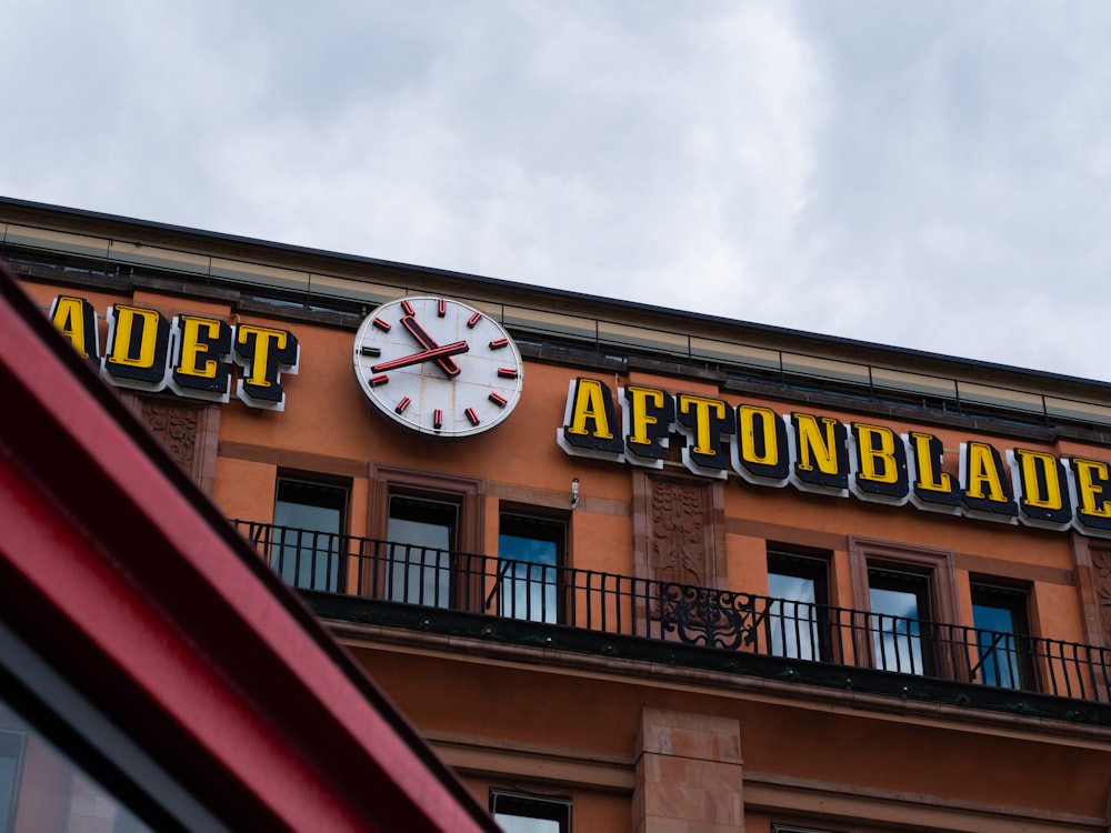 a clock on the side of a building