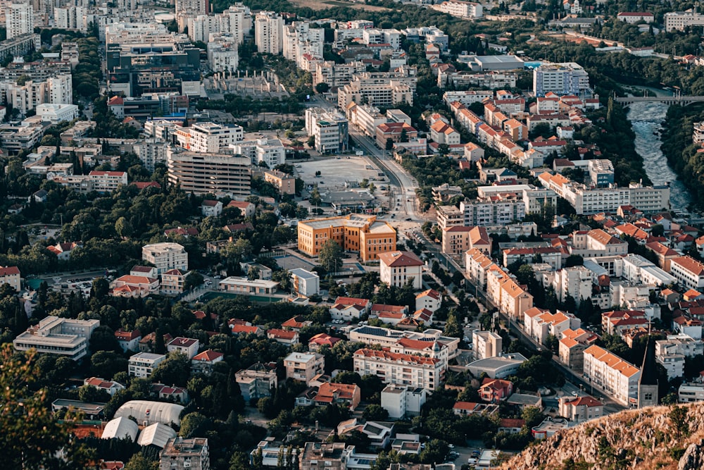 a city with many buildings