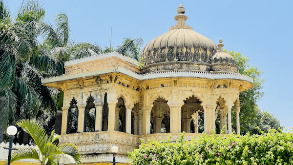 The domed pavilion of Jag Mandir Island Palace