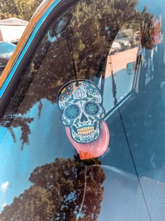 a car with a cartoon on it