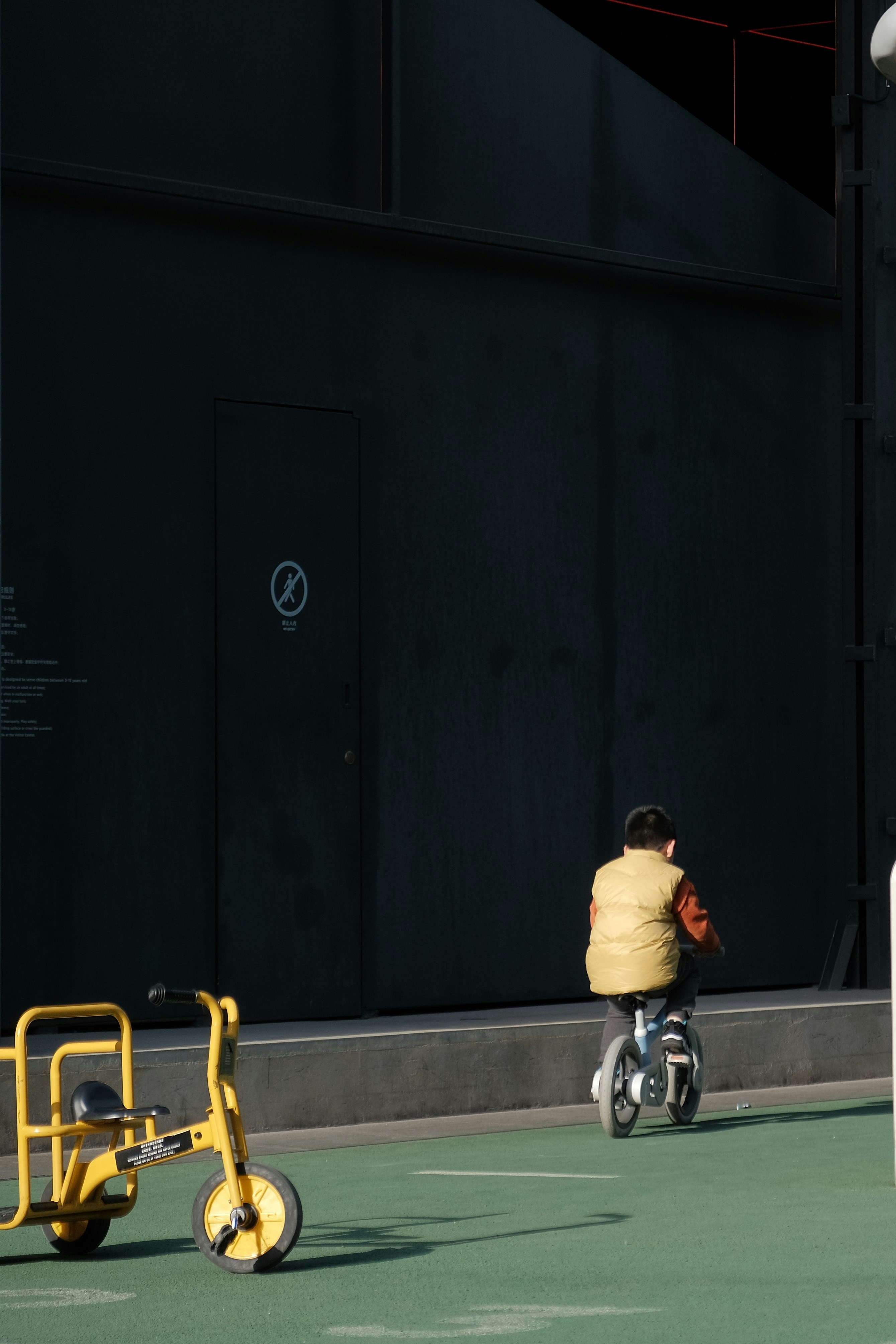 a person riding a bicycle