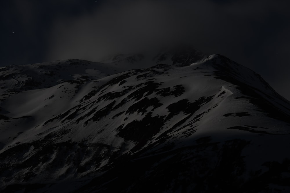 a mountain covered in snow