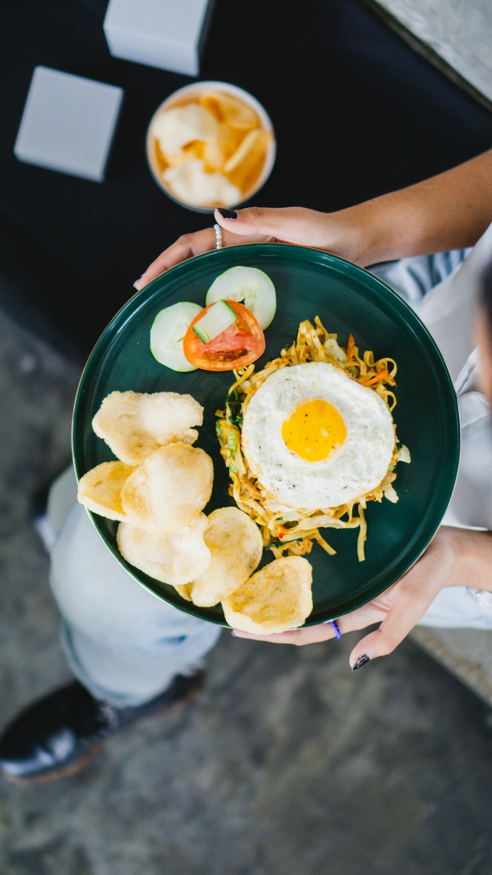 a plate of food