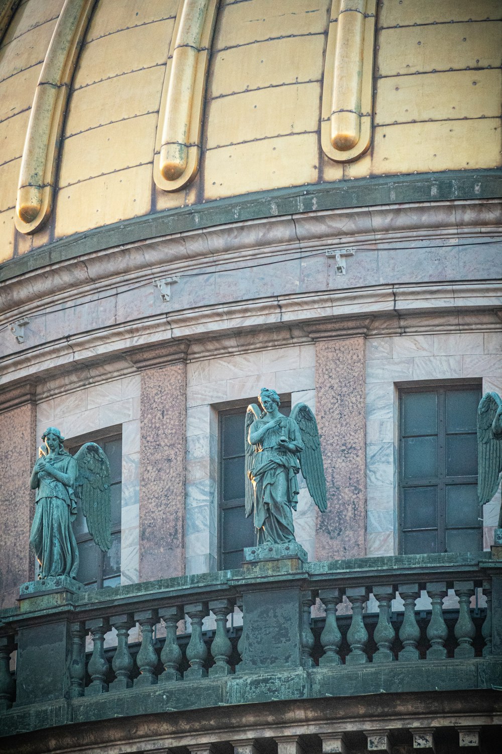 statues on a building