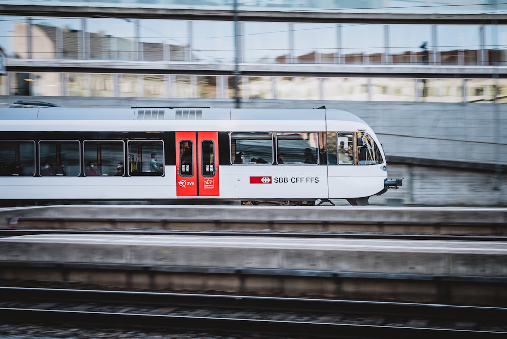 a train on the railway tracks