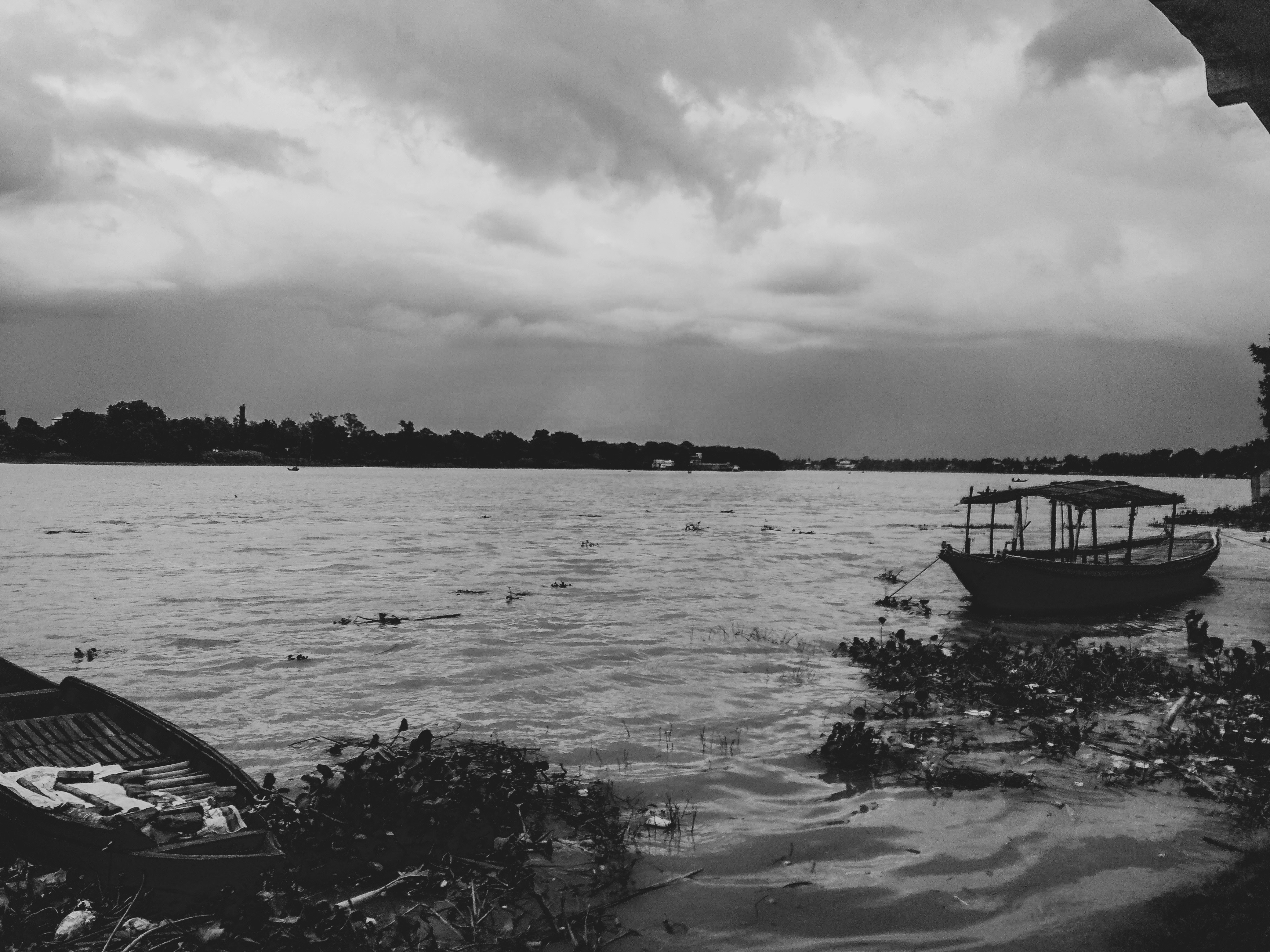 a boat in the water