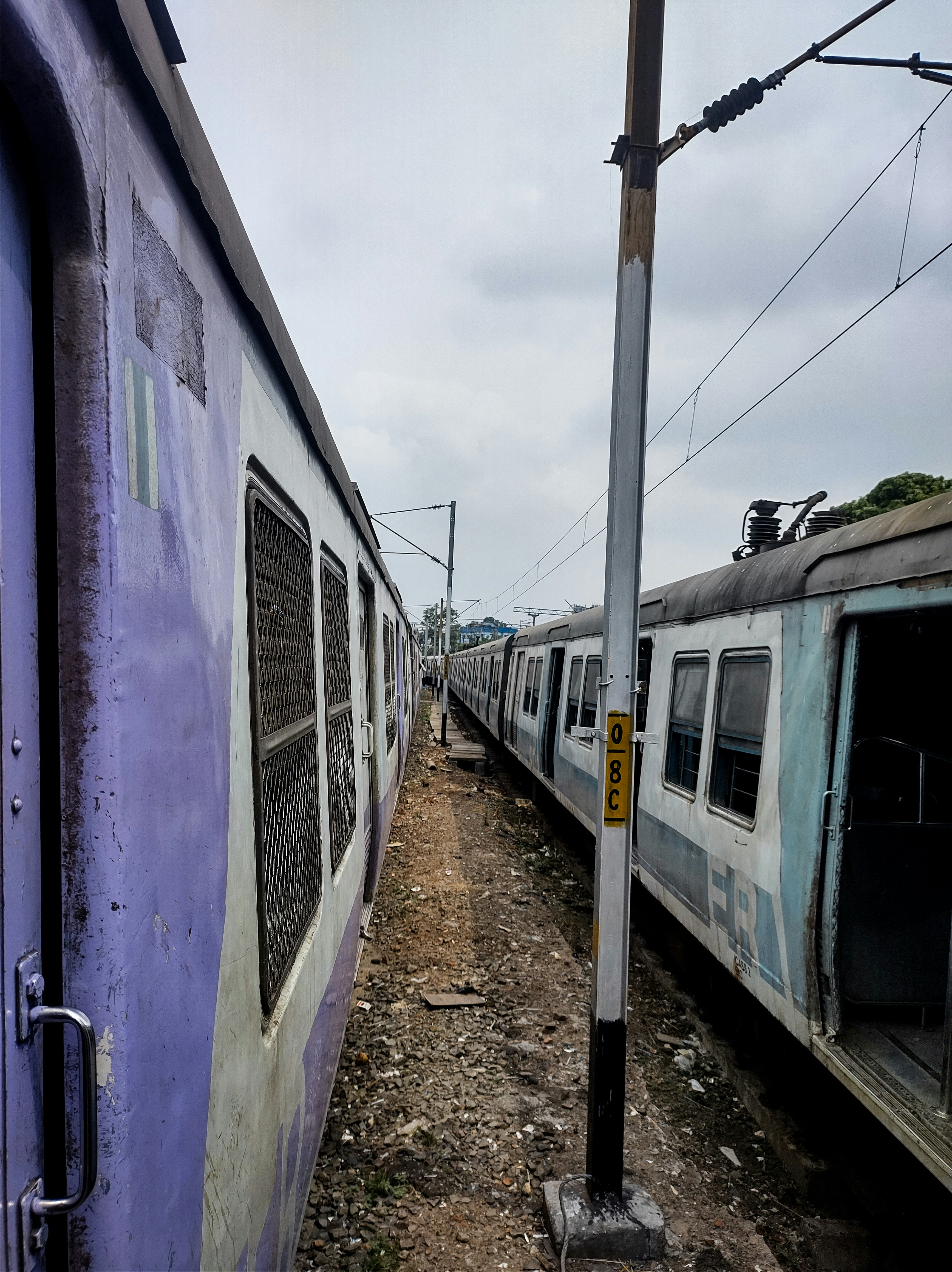 trains sur les voies ferrées