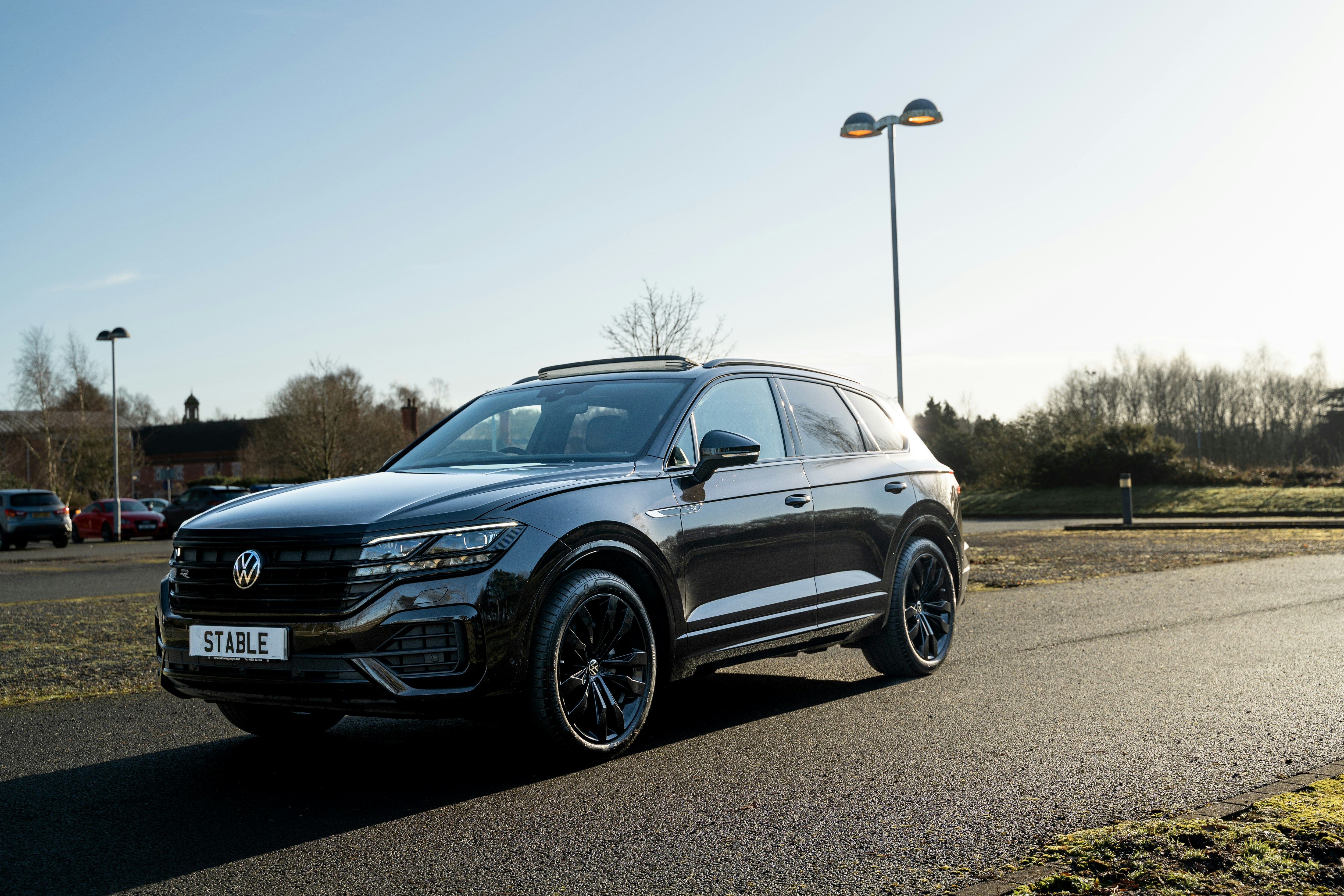 a car parked on a road