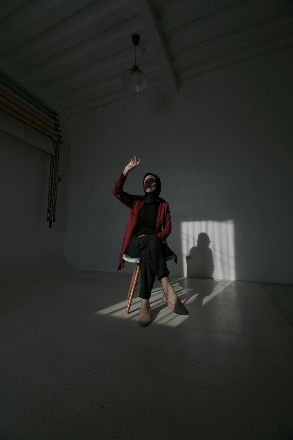 a person posing in a room