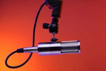 a close-up of a microphone