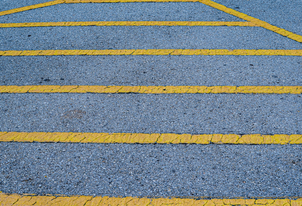 a road with yellow lines