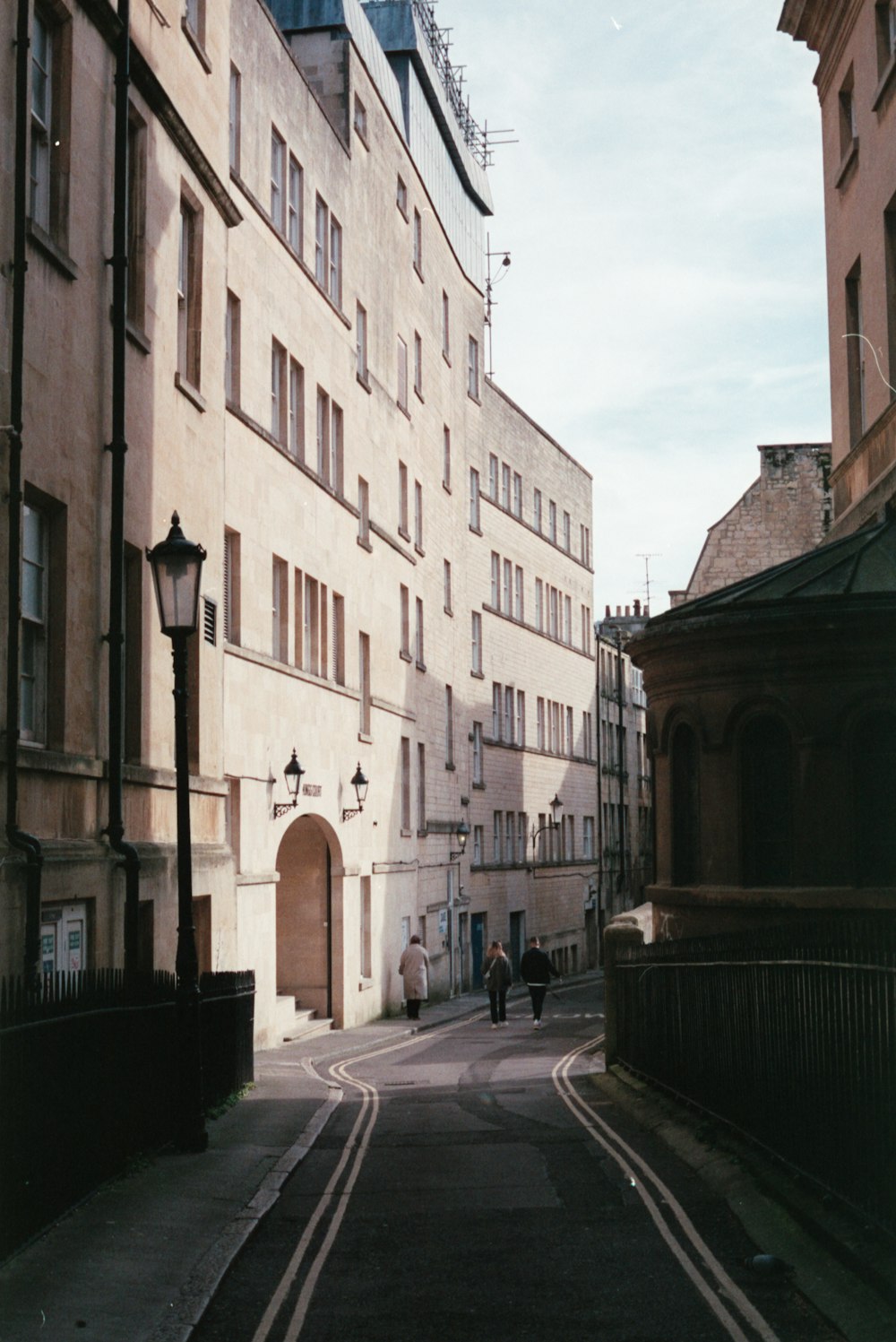 a street with buildings on either side