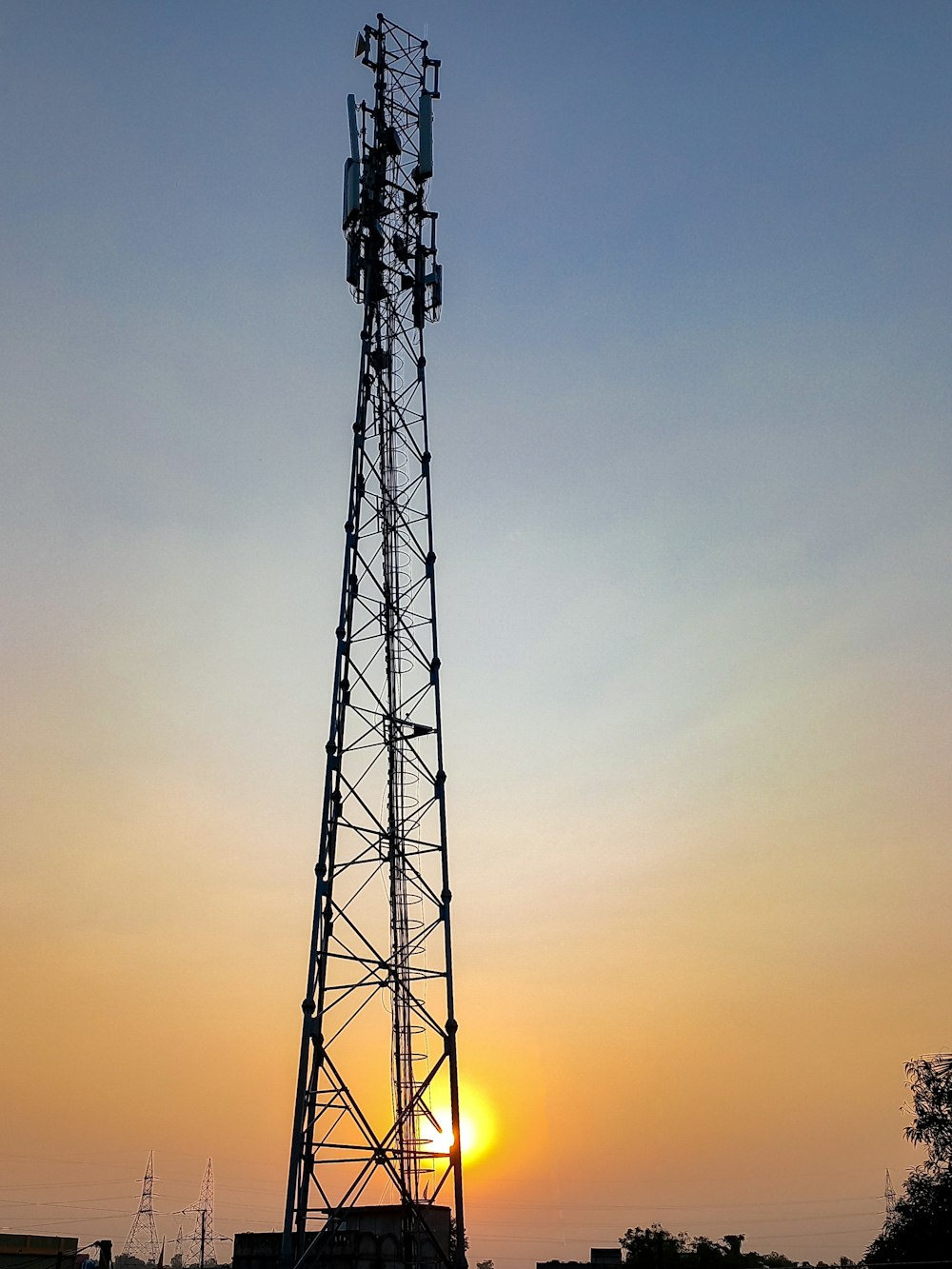 a tall metal tower