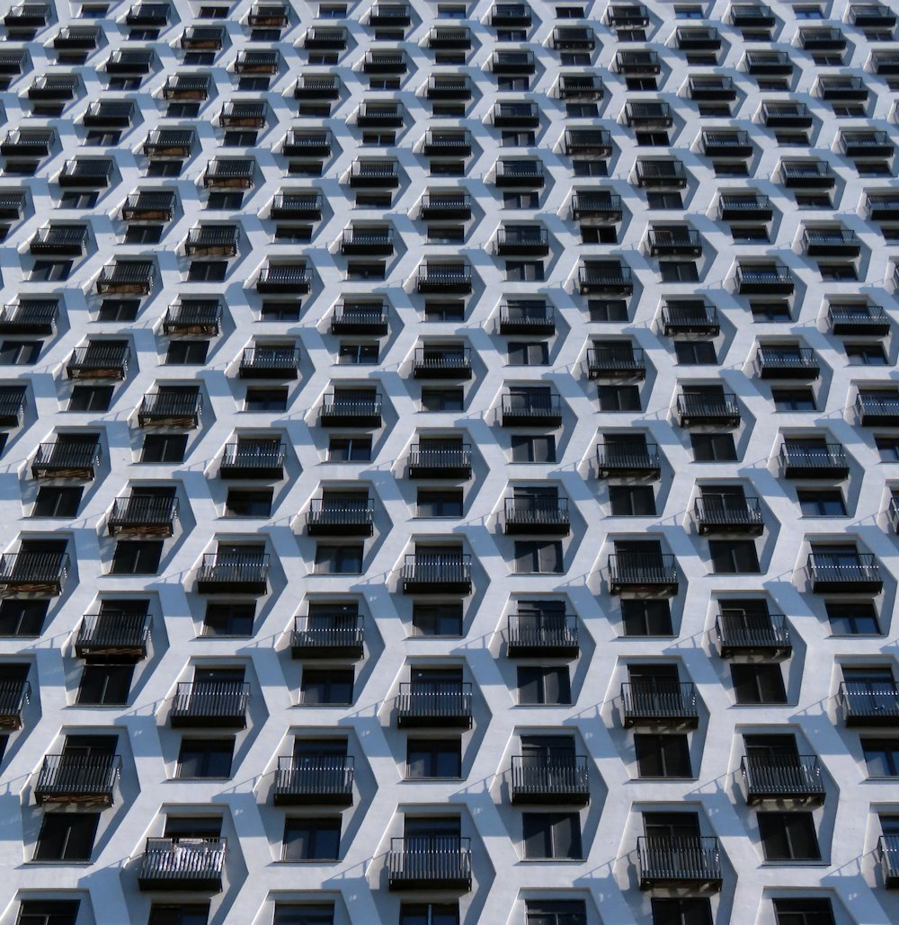 a large group of black and white bars