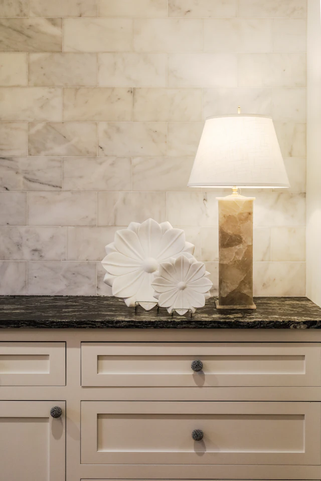 Marble bedside tables