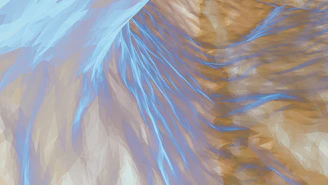 Abstract topographic lines blending desert and mountain shapes in deep navy and terracotta hues.