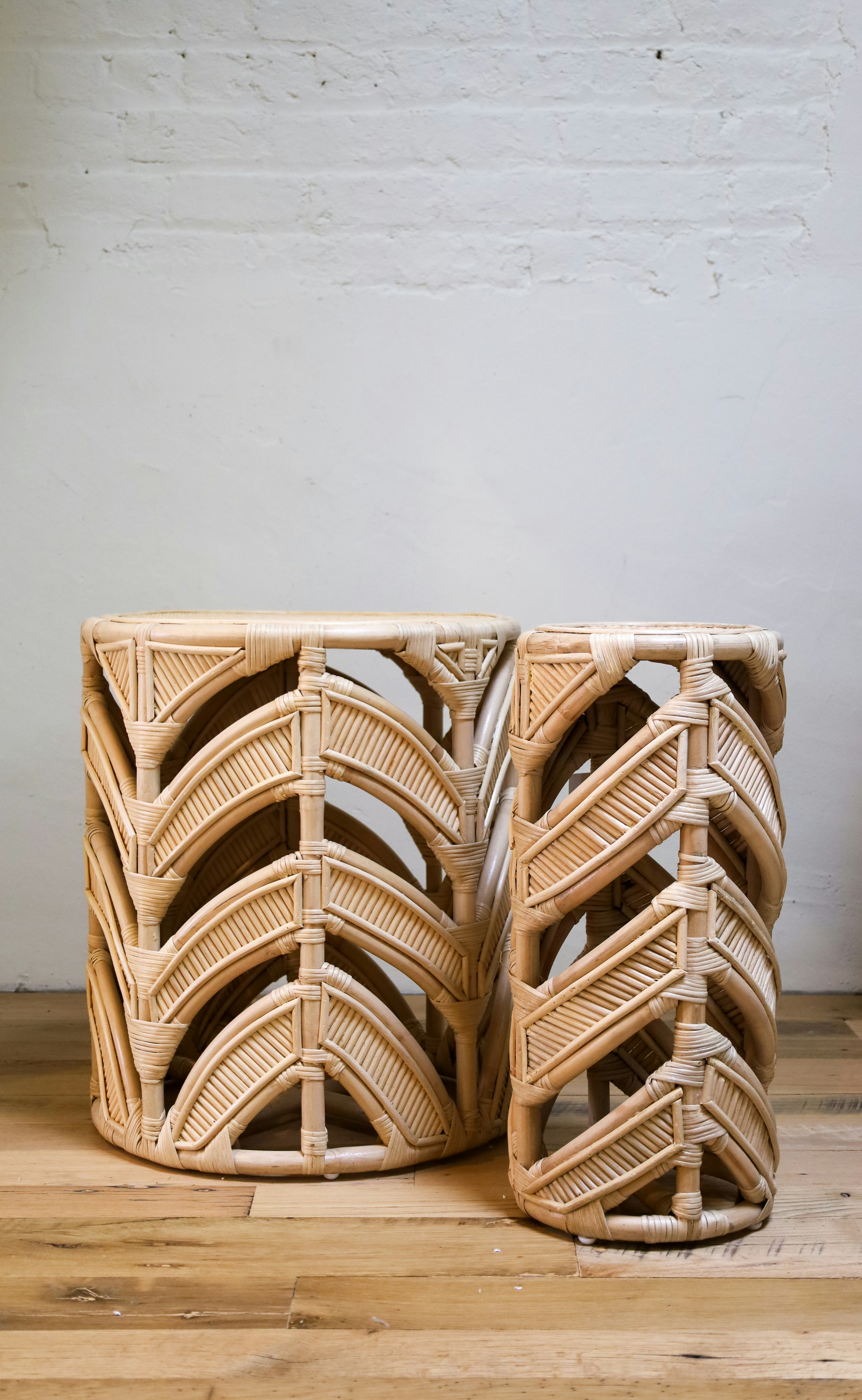 a wooden chair in a room