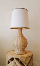 a lamp on a table