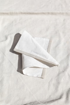 A close-up of premium napkin materials on display.
