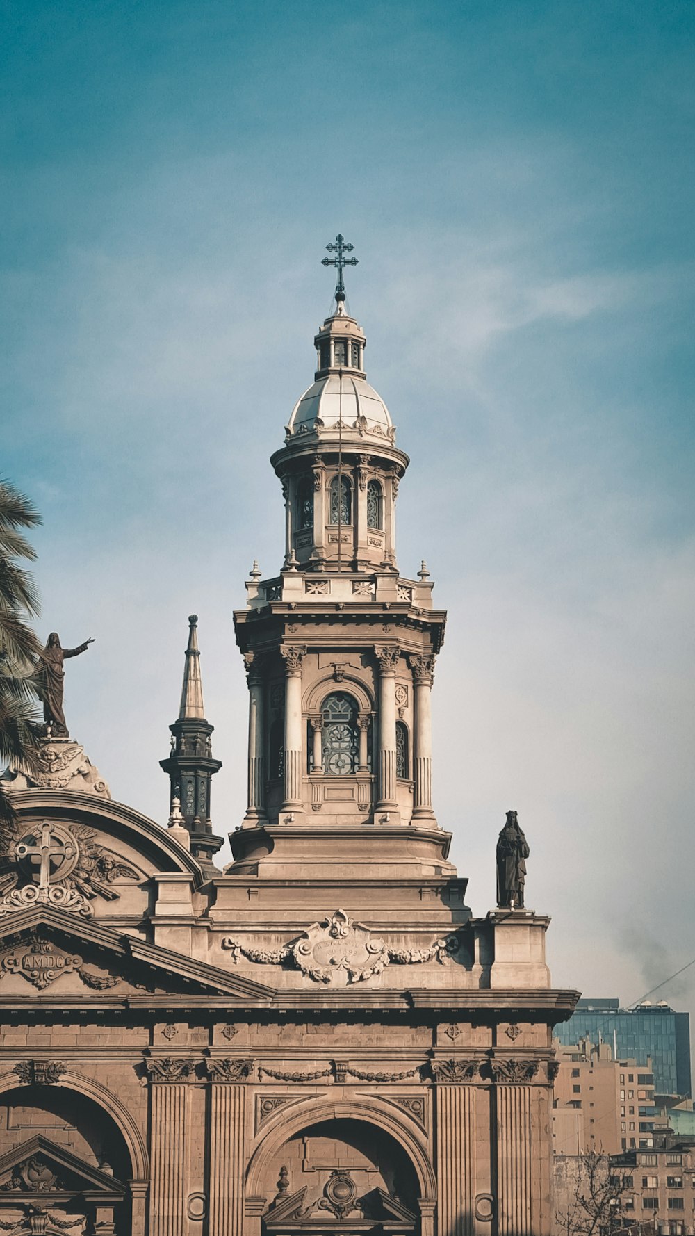 a large building with a tall tower