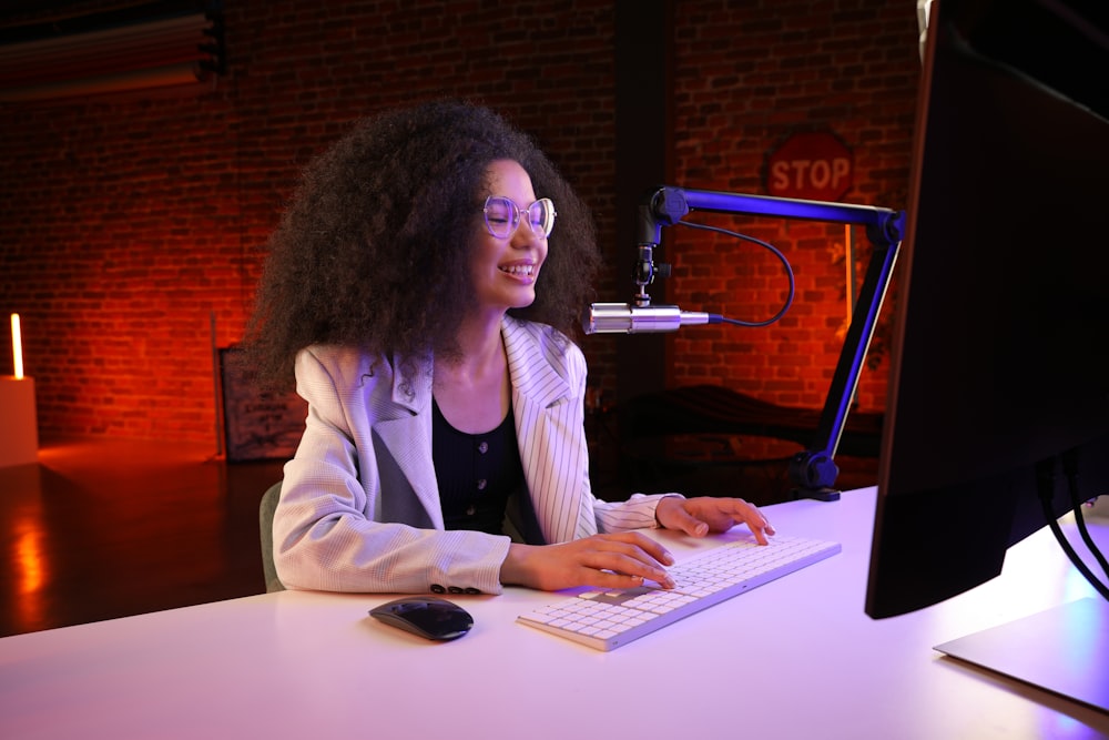 a man sitting at a desk