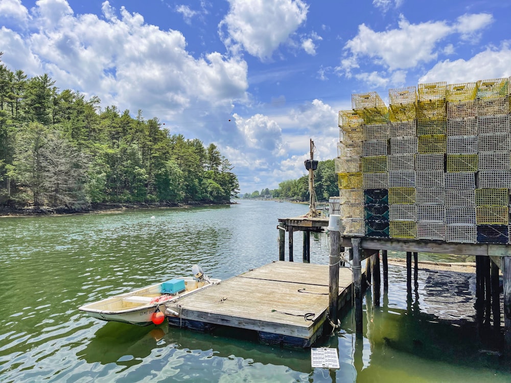 a boat on a dock