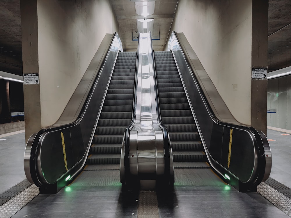 a staircase in a building